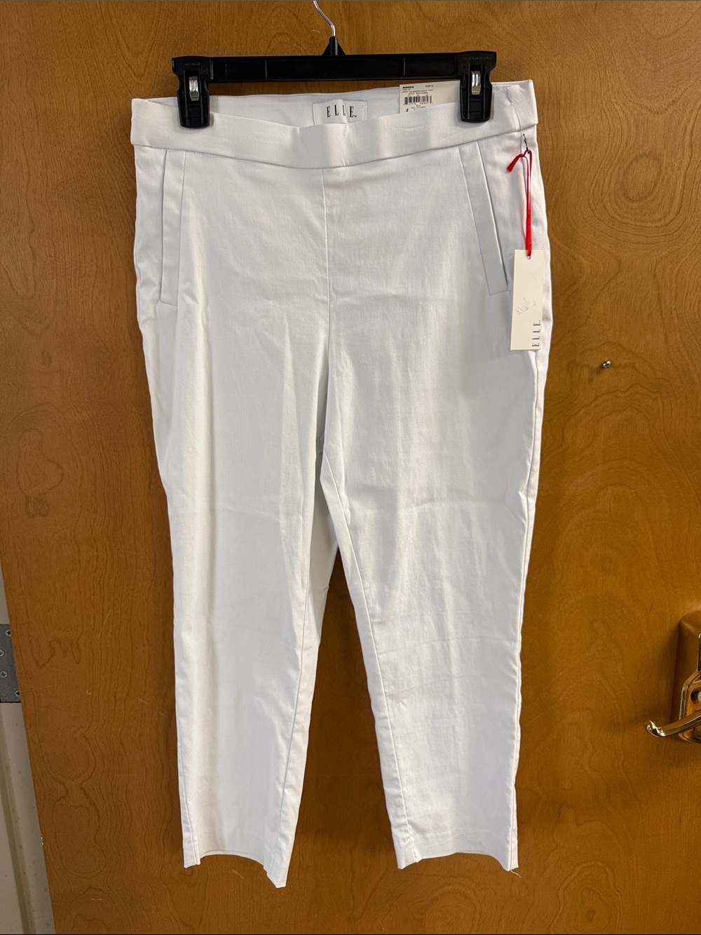 Elle Crisp White Ankle Cropped Pants